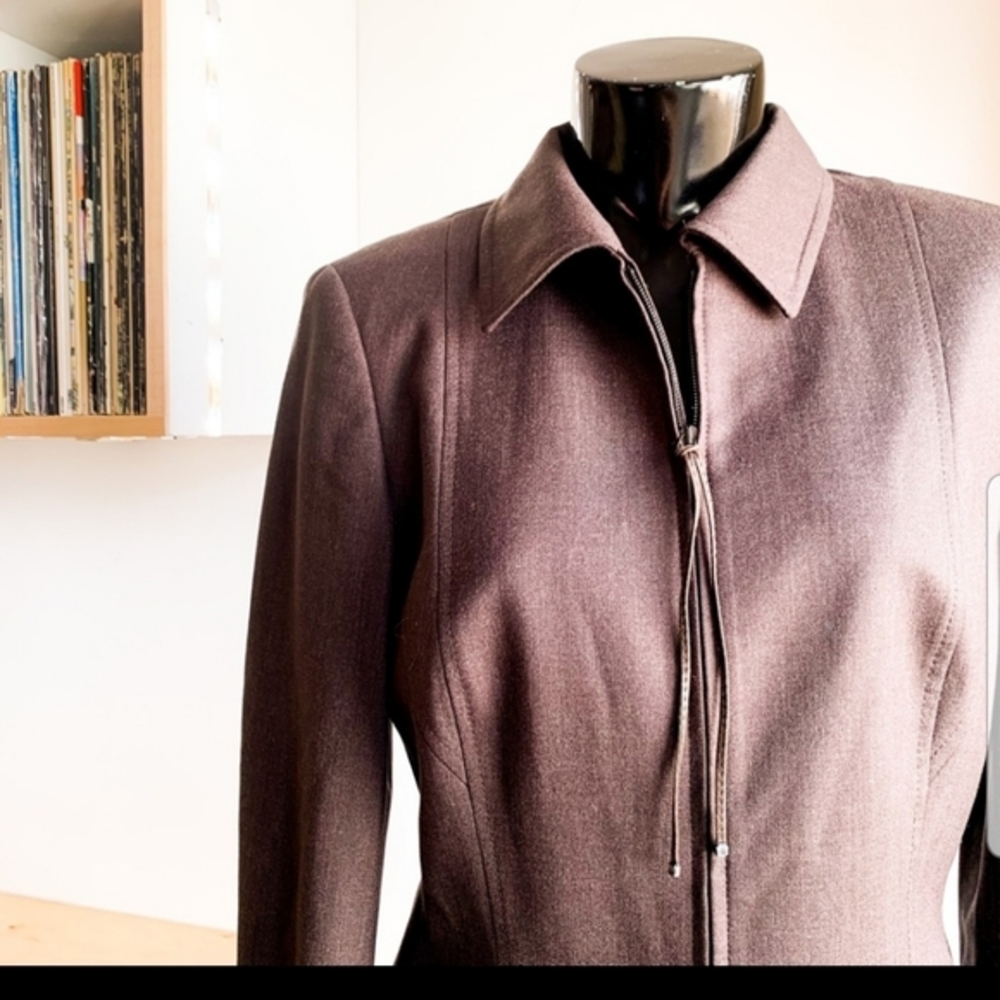 Escada wool blend fitted suit jacket blazer luxury brand